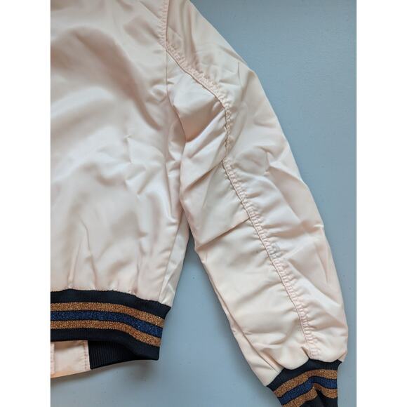 NWD Coach 1941 Women's Satin Cropped Bomber Jacket Size 2 Beige #2G413 - Picture 8 of 12